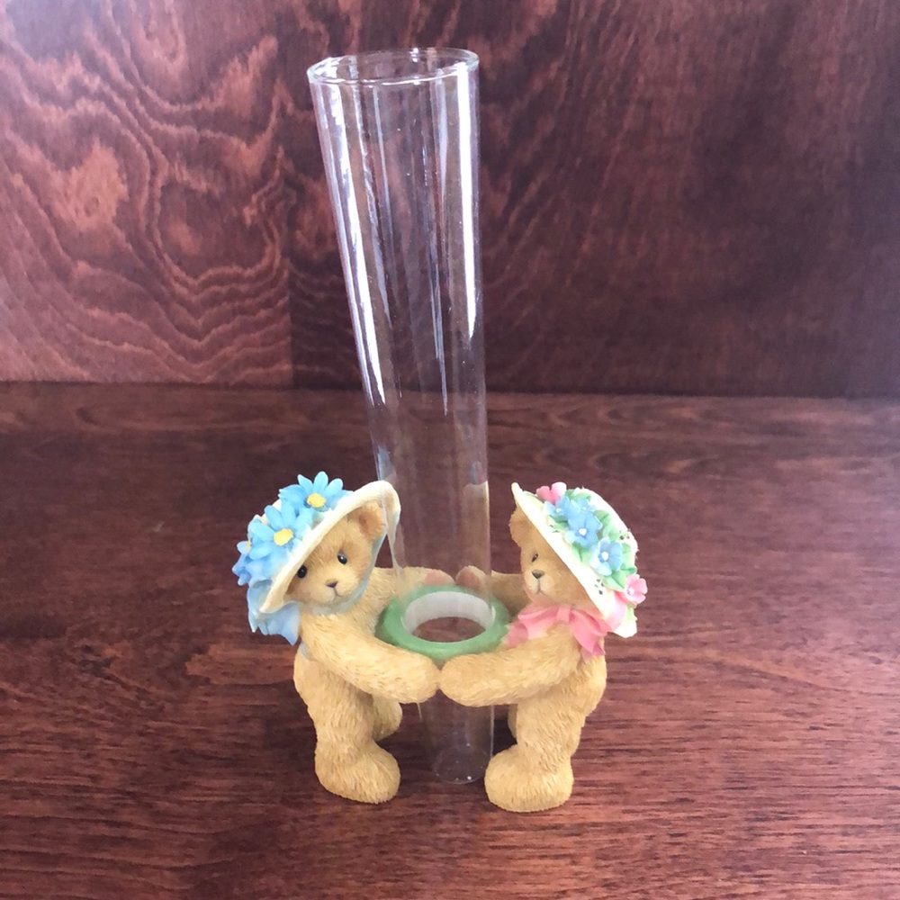 🐻2005 CherishedTeddies Club Exclusive Mini Vase🐻